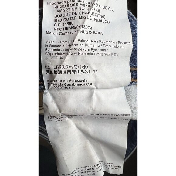 BOSS Hugo Boss Orange 63 Slim Fit Denim Jeans Distressed Men's Actual 32X33 - Picture 16 of 16